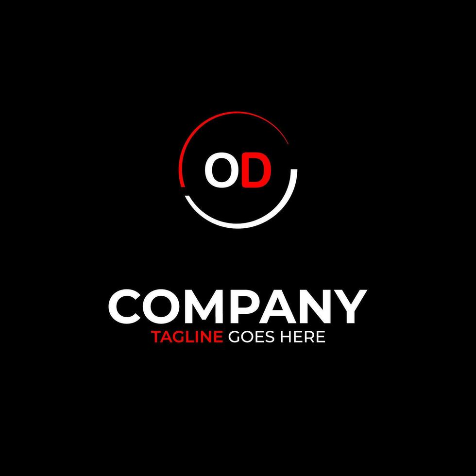 OD creative modern letters logo design template vector