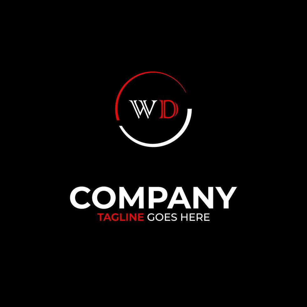WD creative modern letters logo design template vector
