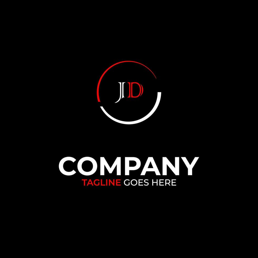 JD creative modern letters logo design template vector