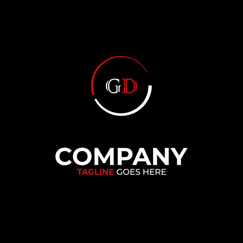 GD creative modern letters logo design template vector