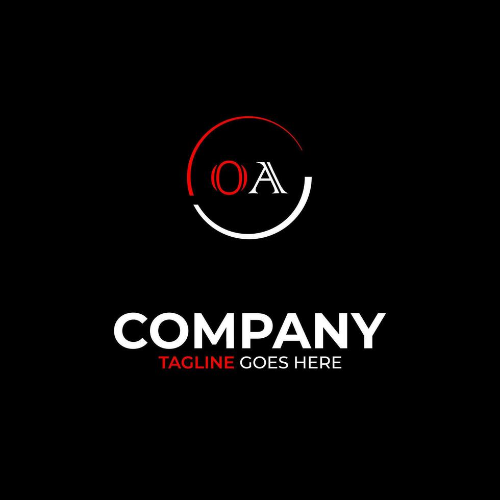 OA creative modern letters logo design template vector