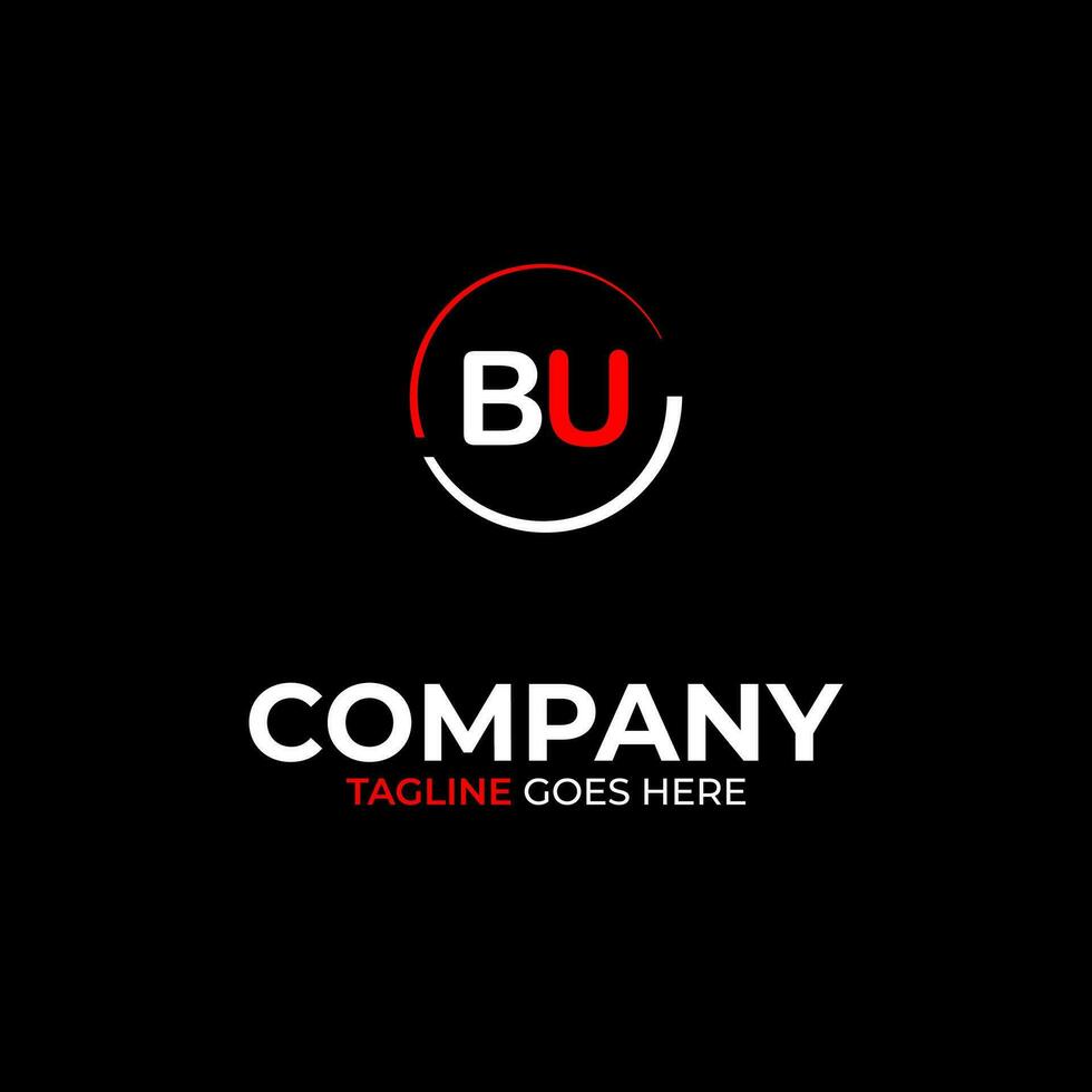 BU creative modern letters logo design template vector
