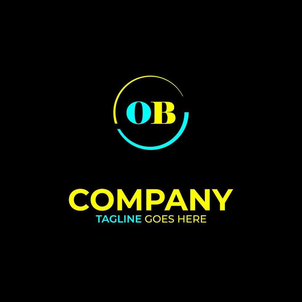 OB creative modern letters logo design template vector