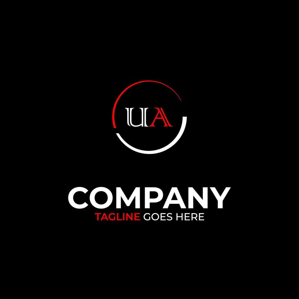 UA creative modern letters logo design template vector