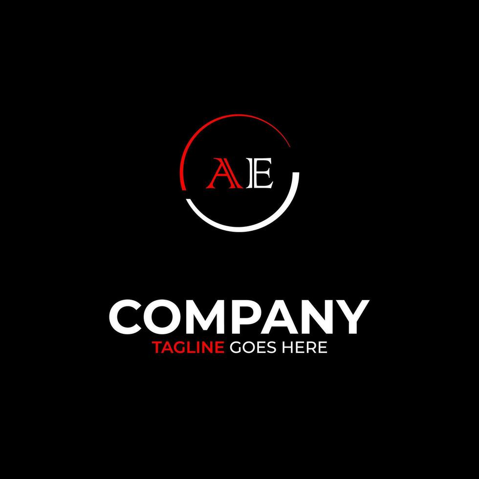 AE creative modern letters logo design template vector
