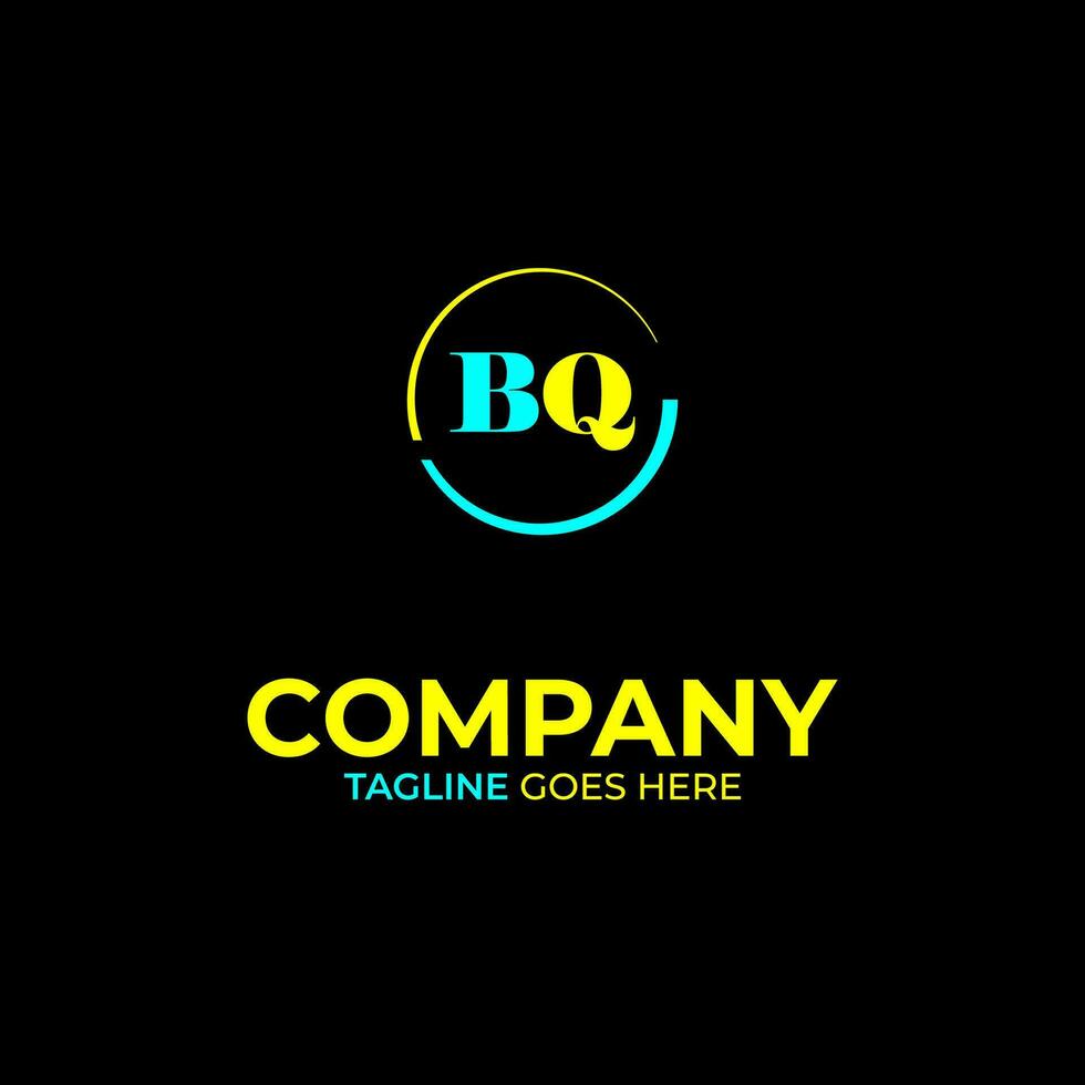 BQ creative modern letters logo design template vector