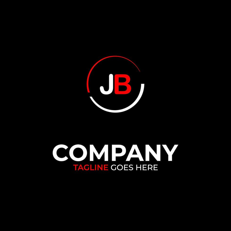 JB creative modern letters logo design template vector