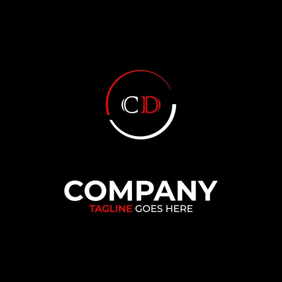 CD creative modern letters logo design template vector