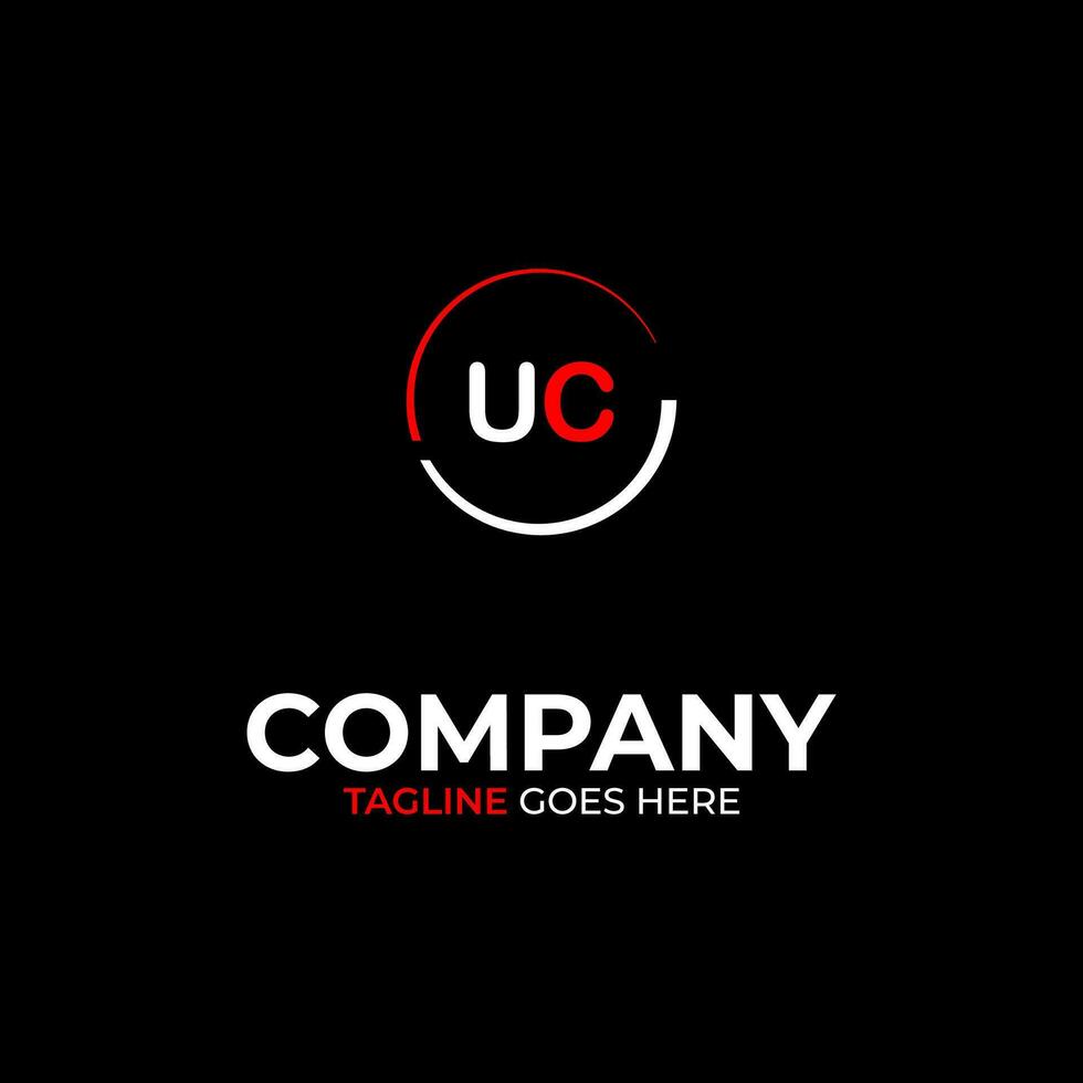 UC creative modern letters logo design template vector