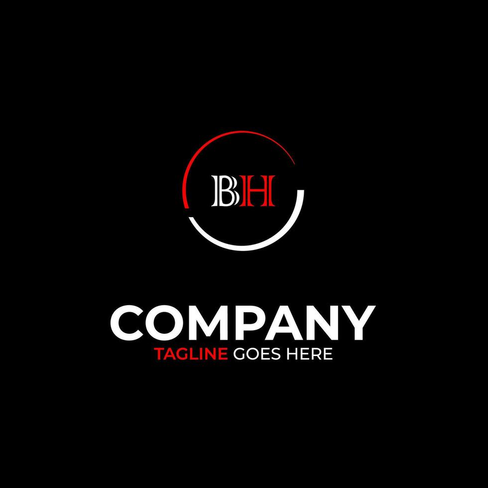 BHcreative modern letters logo design template vector