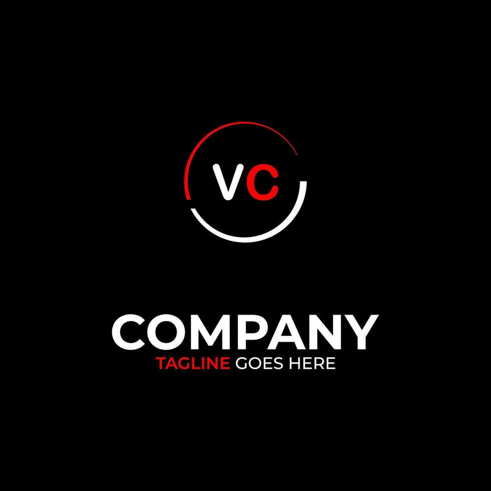 VC creative modern letters logo design template vector