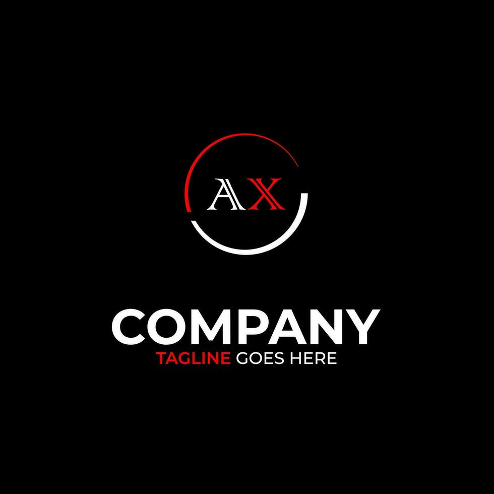AX creative modern letters logo design template vector