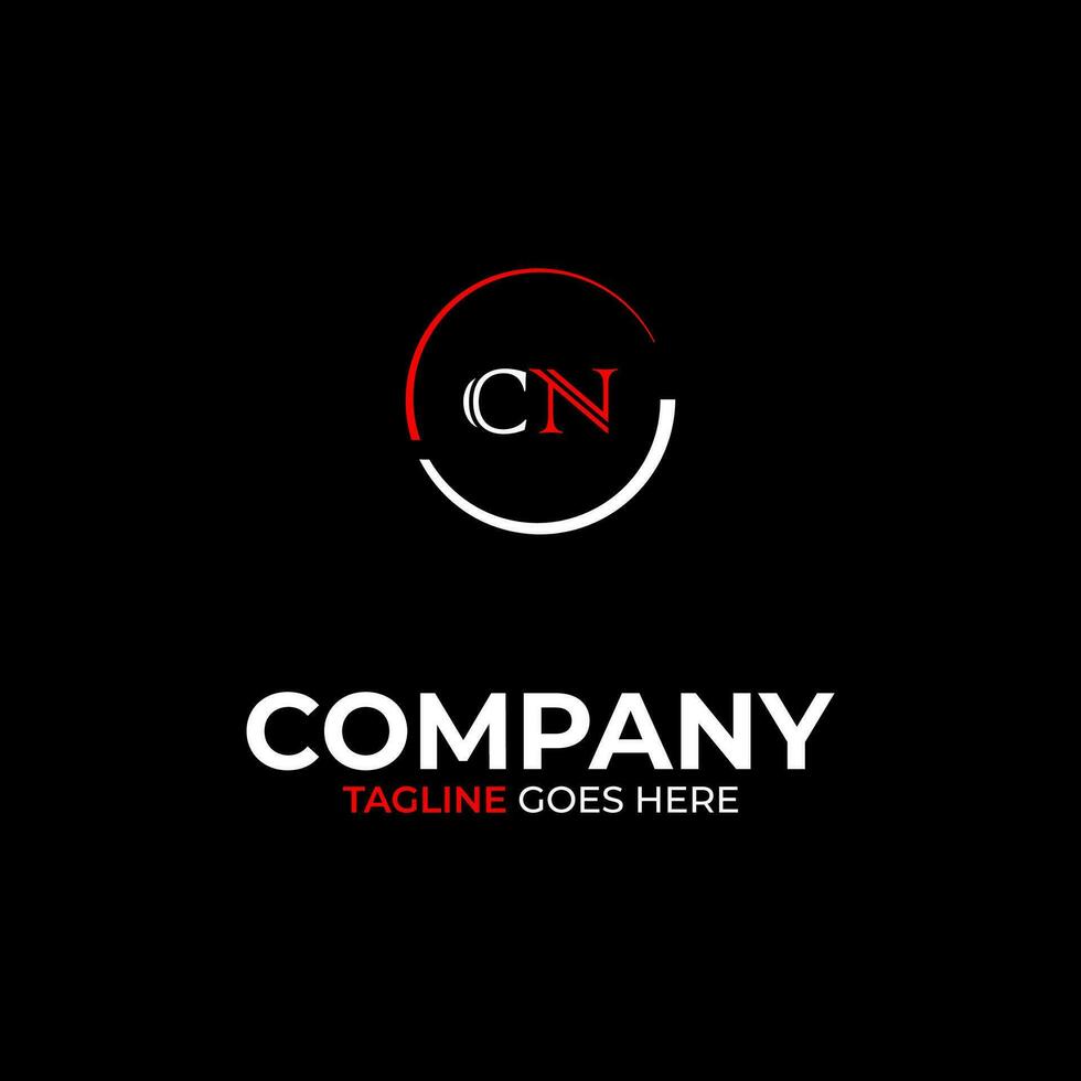 CN creative modern letters logo design template vector