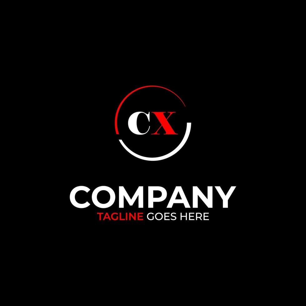 CX creative modern letters logo design template vector