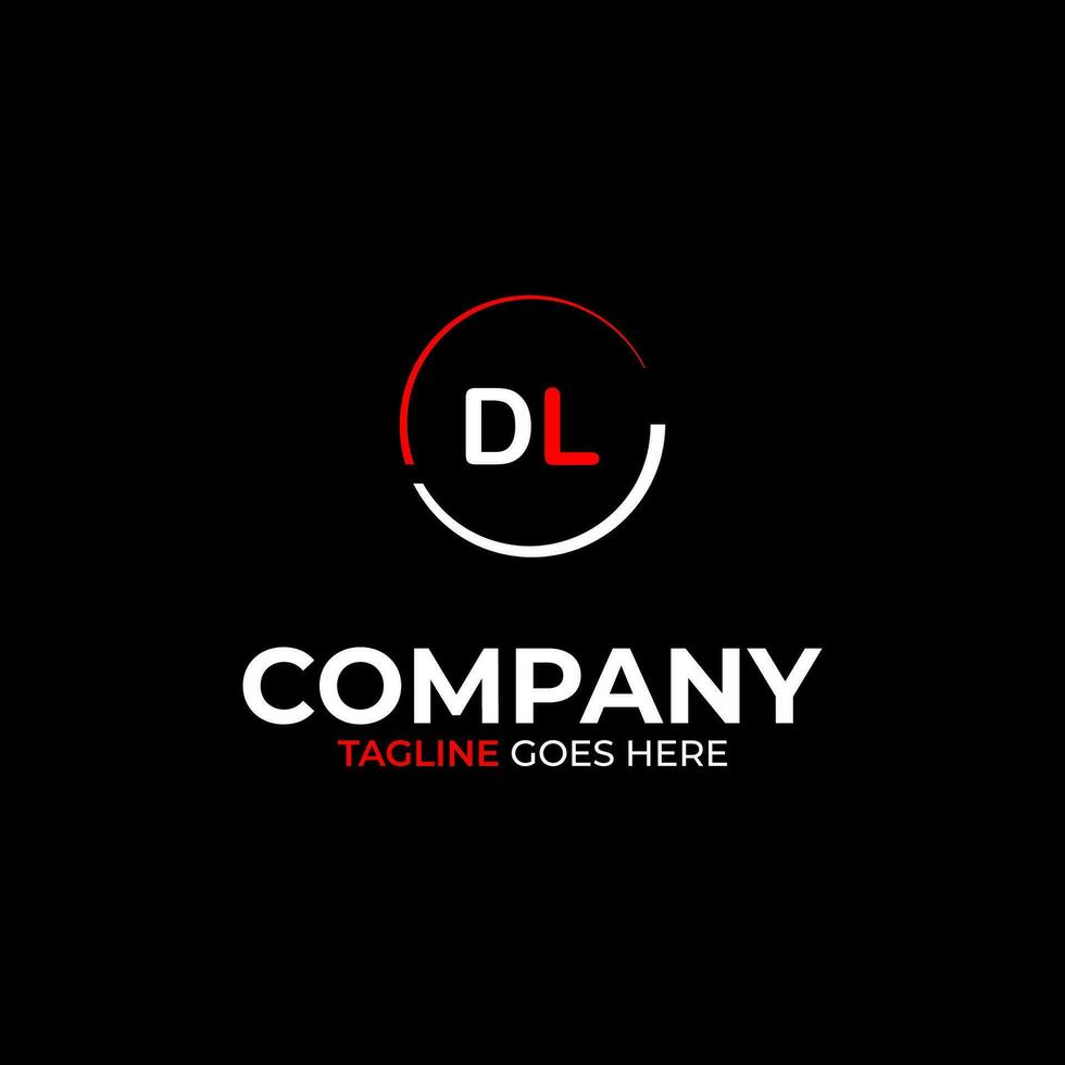 DL creative modern letters logo design template vector
