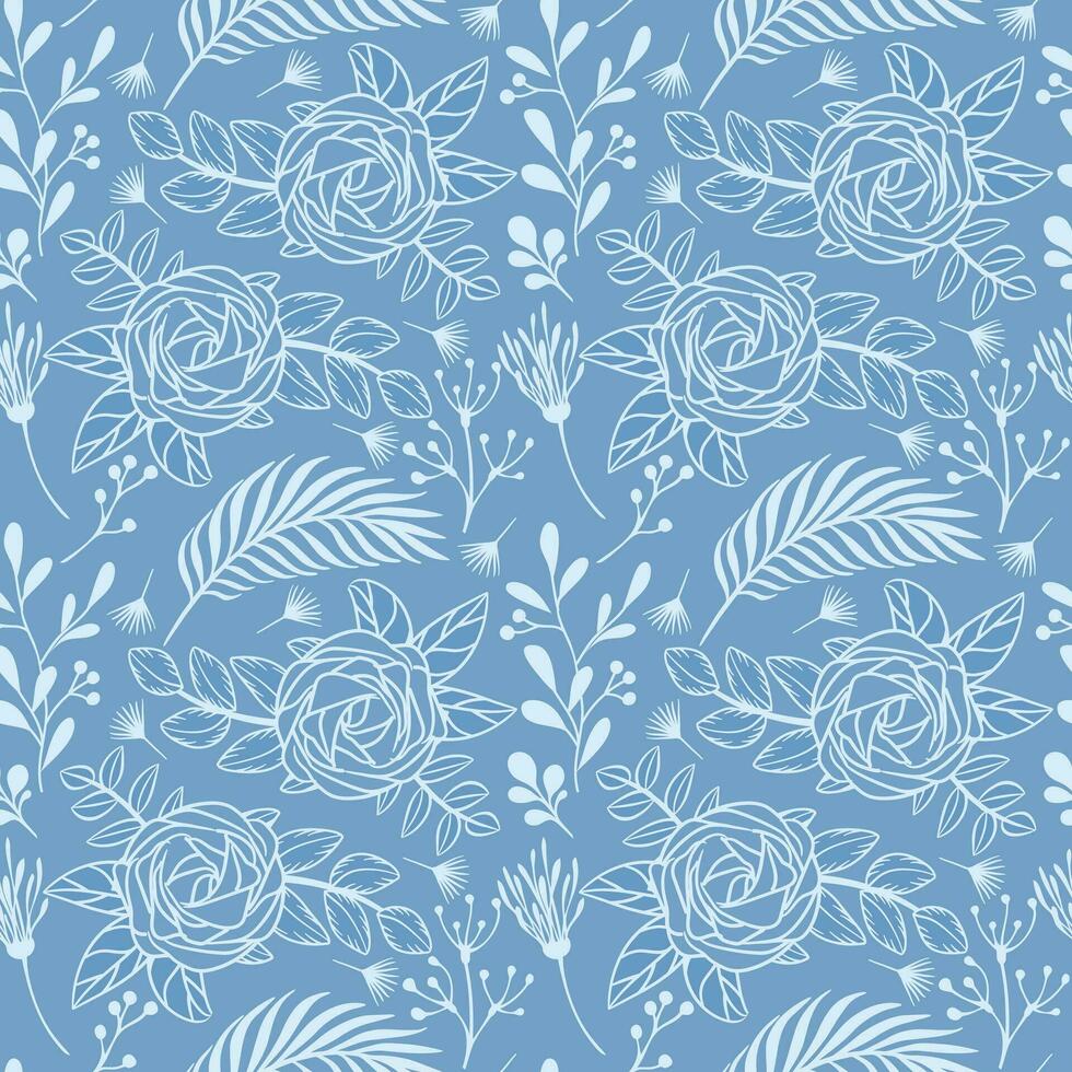 Floral seamless pattern. Floral repeat for textile and fabric. Flowers pattern vector