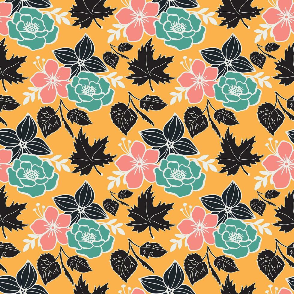 floral sin costura modelo. floral repetir para textil y tela. flores modelo vector