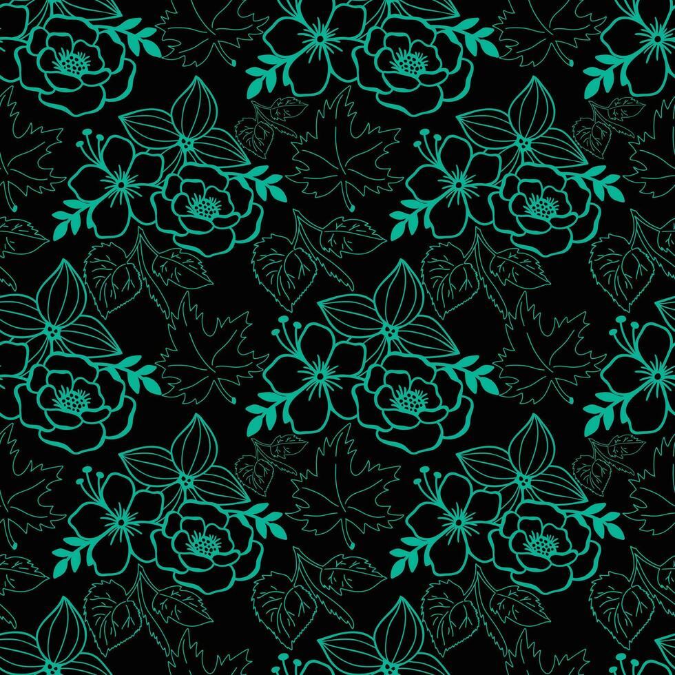 floral sin costura modelo. floral repetir para textil y tela. flores modelo vector