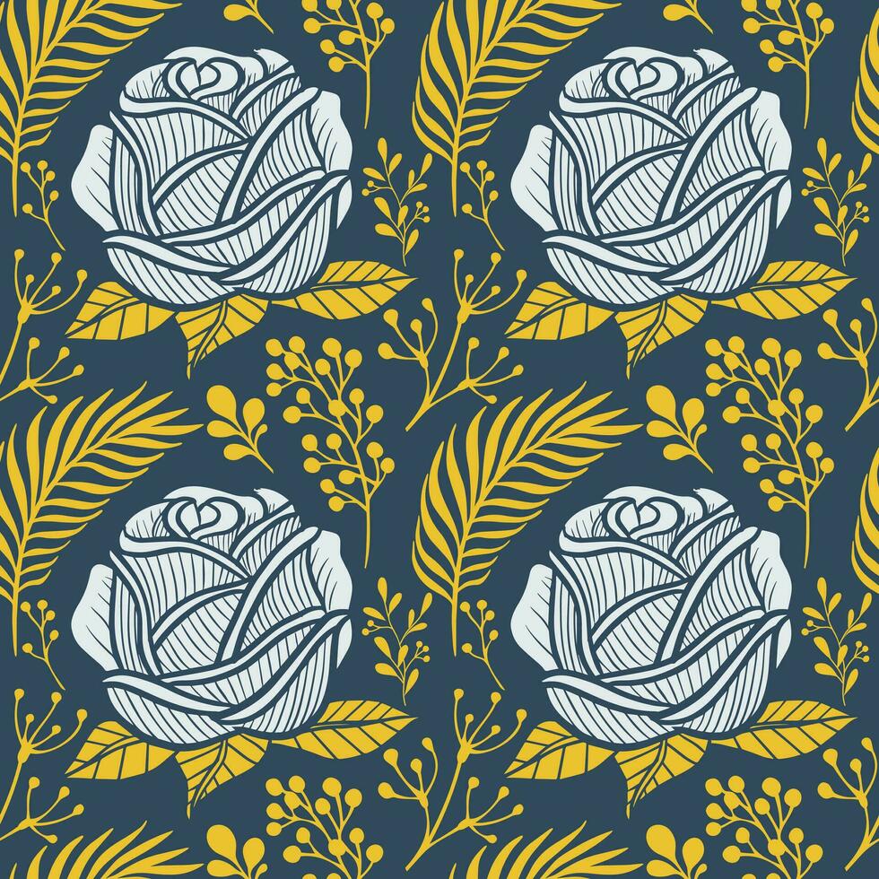 Floral seamless pattern. Floral repeat for textile and fabric. Flowers pattern vector
