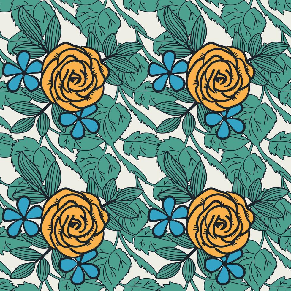 Floral seamless pattern. flowers pattern. floral repeat for fabric and textile vector