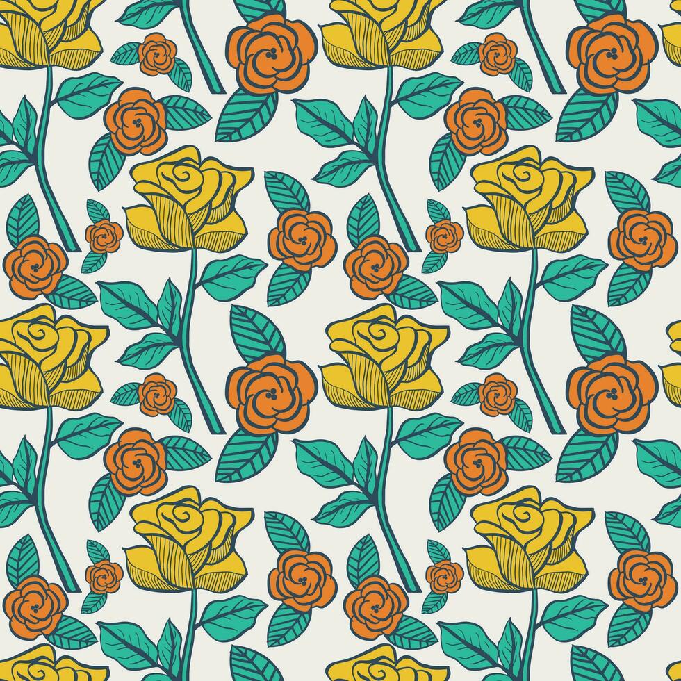 Floral seamless pattern. Floral repeat for textile and fabric. Flowers pattern vector