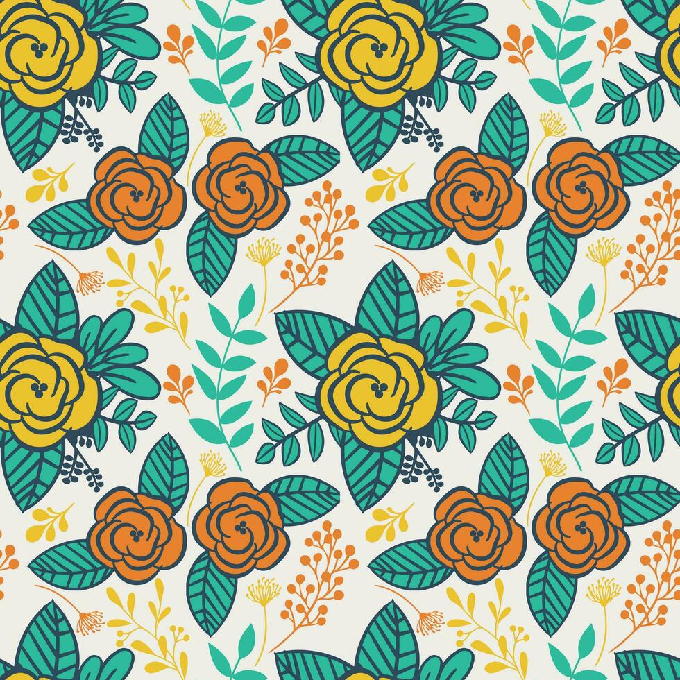 Floral seamless pattern. Floral repeat for textile and fabric. Flowers pattern vector