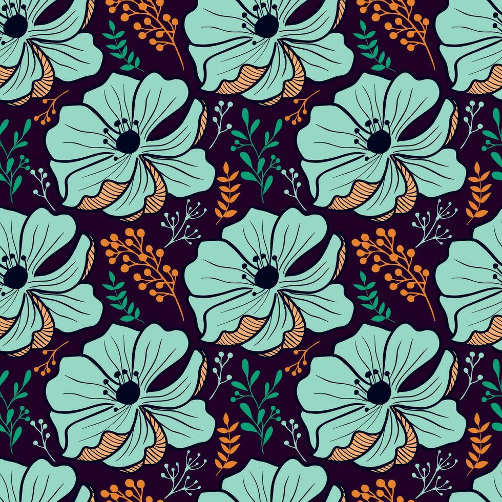 floral sin costura modelo. floral repetir para textil y tela. flores modelo vector