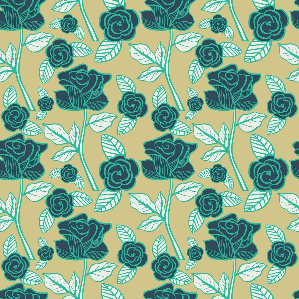 floral sin costura modelo. floral repetir para textil y tela. flores modelo vector