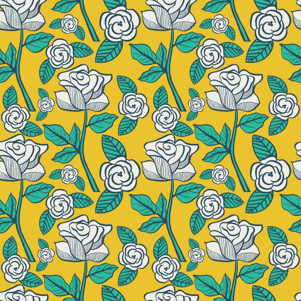 floral sin costura modelo. floral repetir para textil y tela. flores modelo vector