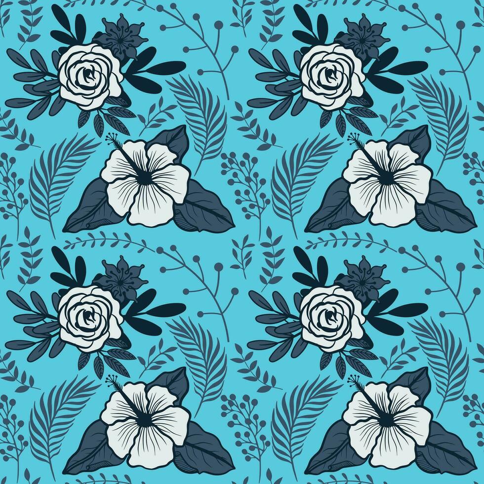 Floral seamless pattern. Floral repeat for textile and fabric. Flowers pattern vector