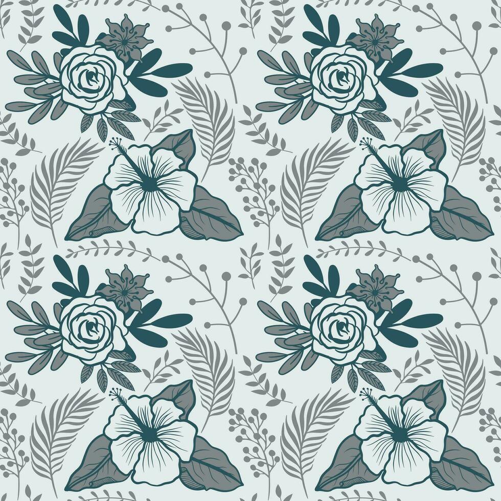 floral sin costura modelo. floral repetir para textil y tela. flores modelo vector