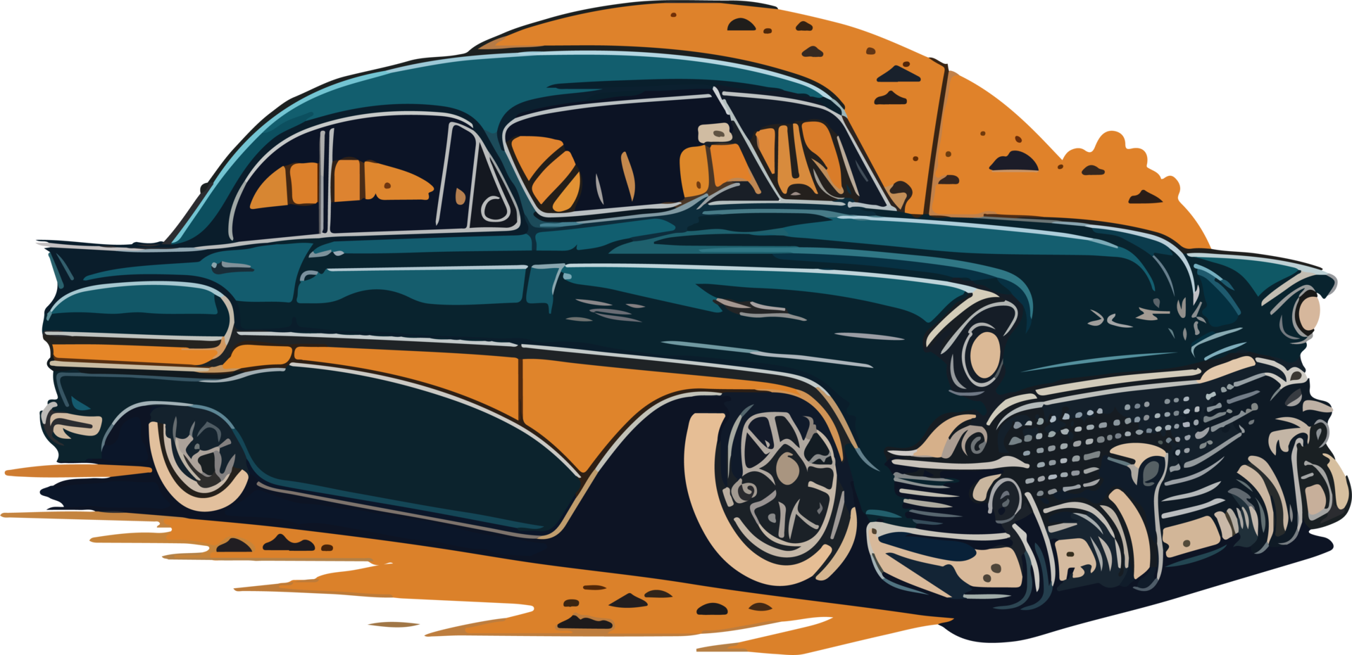 Old Car PNG Transparent AI Generative