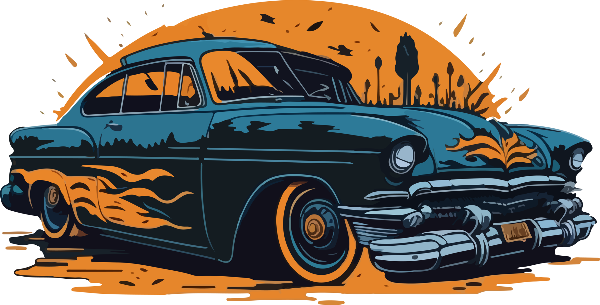 Old Car PNG Free AI Generative