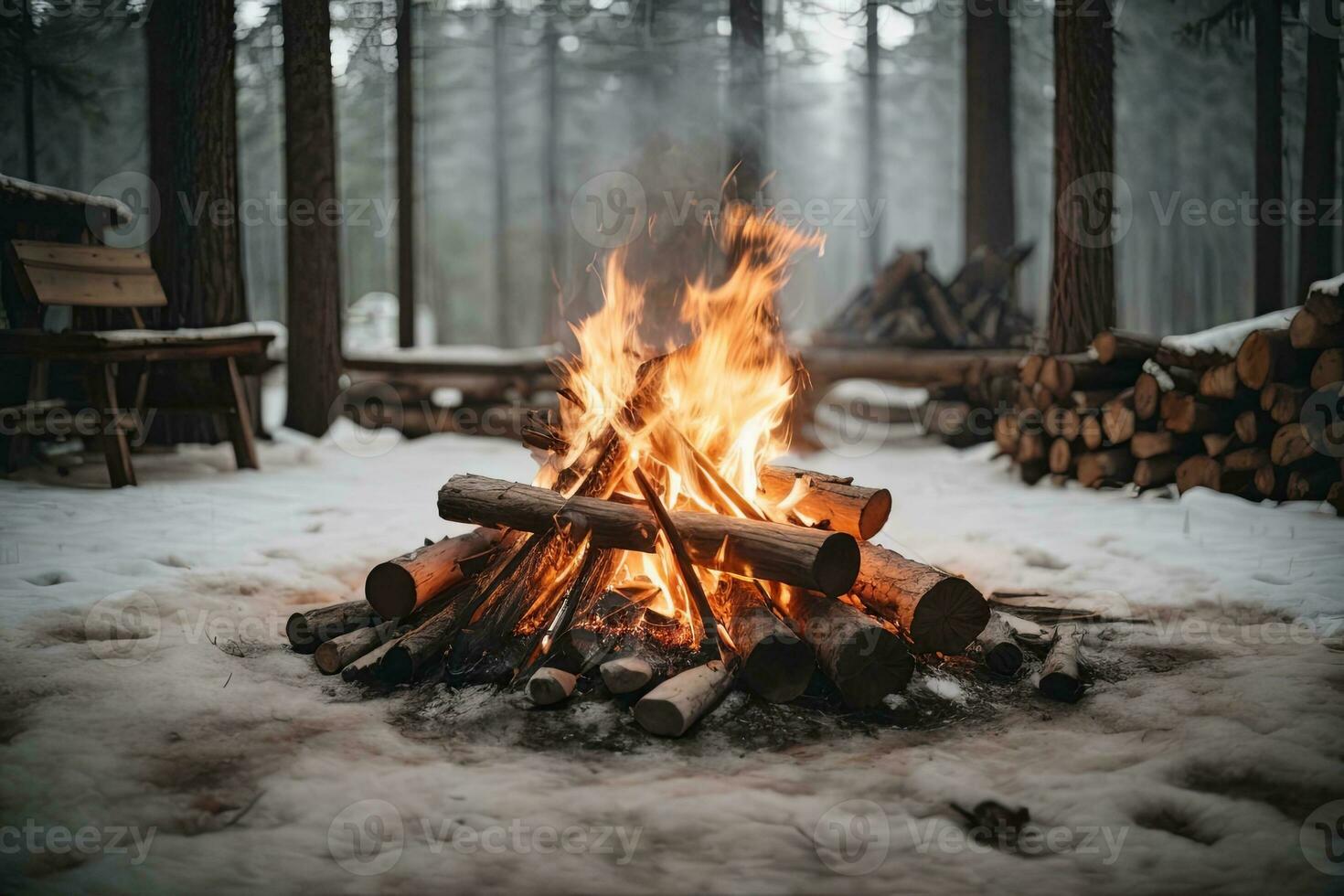 fire camping icon photo