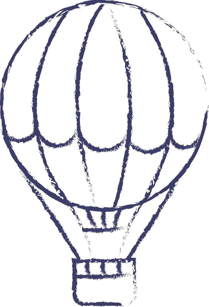 Hot air Balloon hand drawn vector illustration