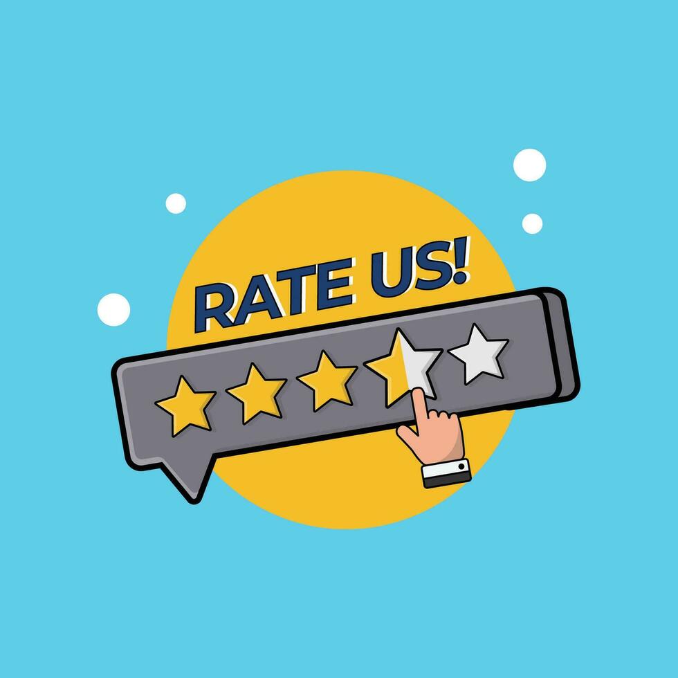 Customer or Client Rating Vector Illustration Design. Business Review and Rating Concept