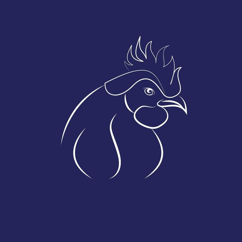 roaster head logo vector