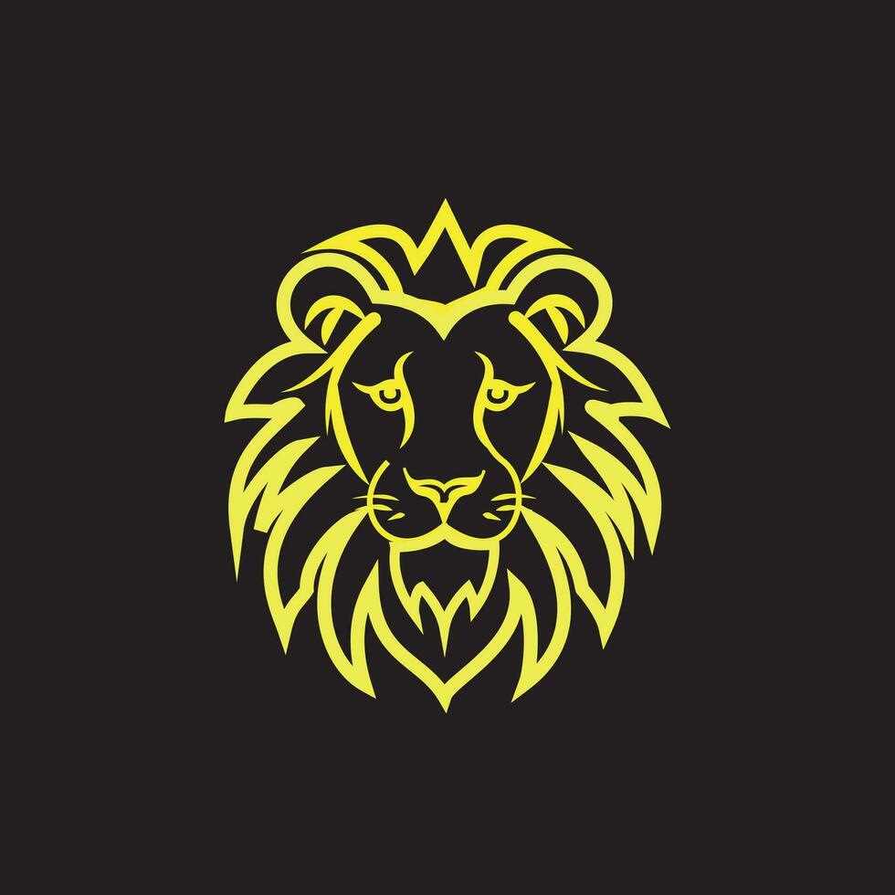 lion head logo vector