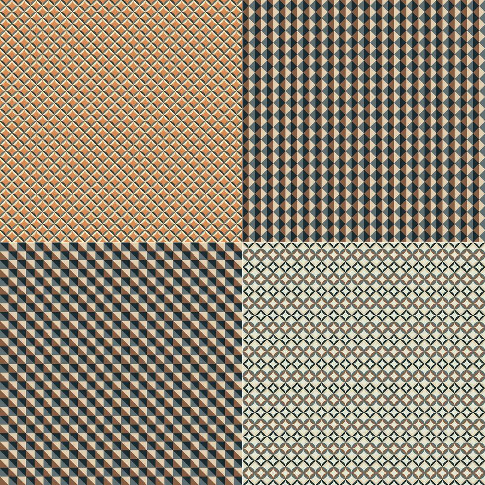 Set of Geometric seamless patterns. vector