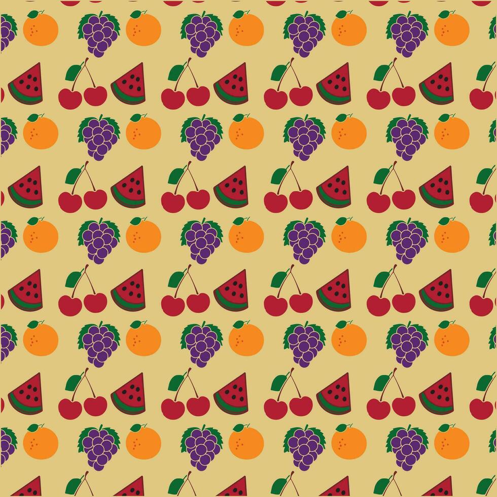 Beautiful fruit vector  template  pattern.
