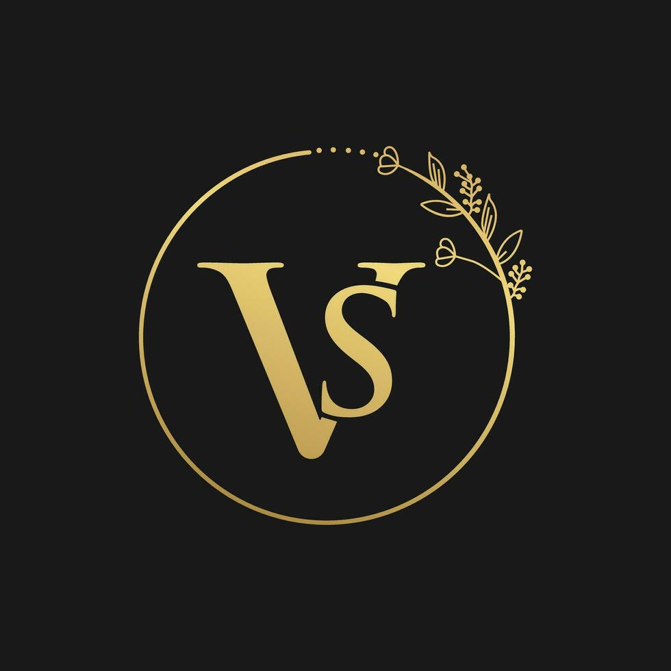 vs lujo logo diseño vector