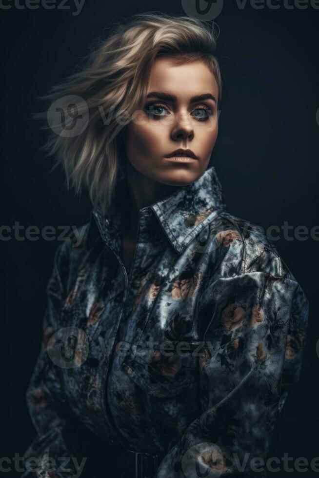 Ai Generative Photo portrait of a fashion women