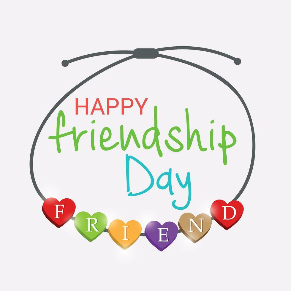 Vector illustration of a Background for Happy Friendship Day.