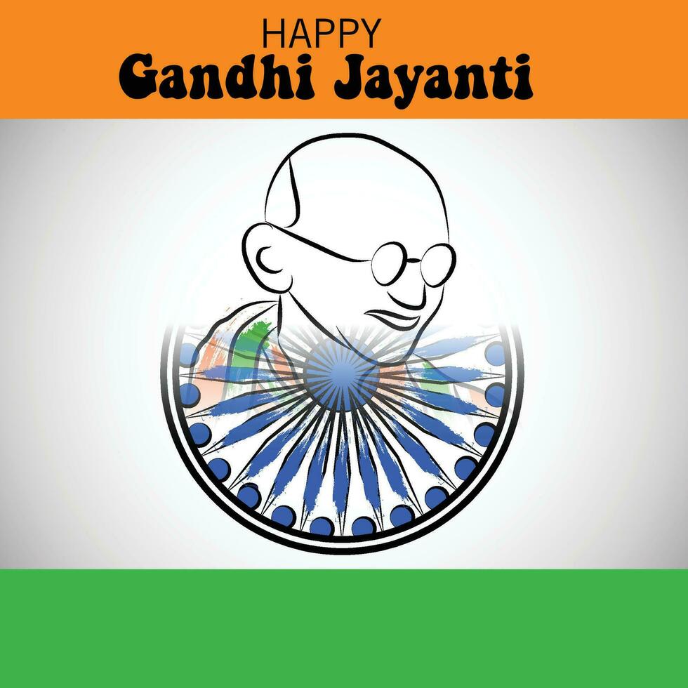 vector illustration of a Background for Gandhi Jayanti.