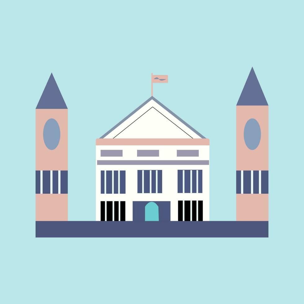 City hall concept illustration vector. vector