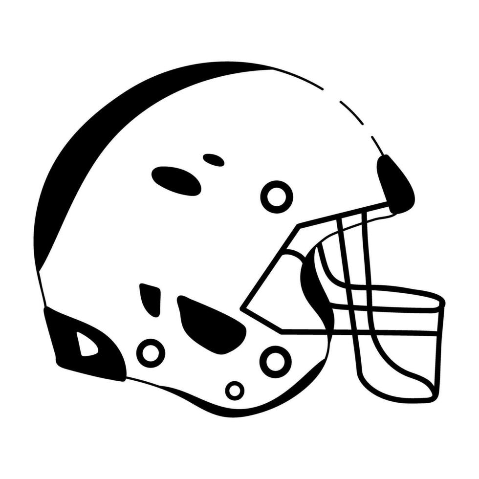 casco de cricket de moda vector