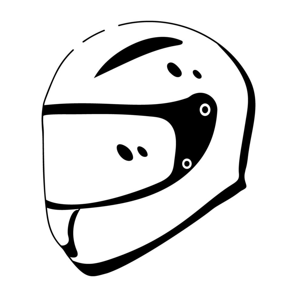 Trendy Racing Helmet vector