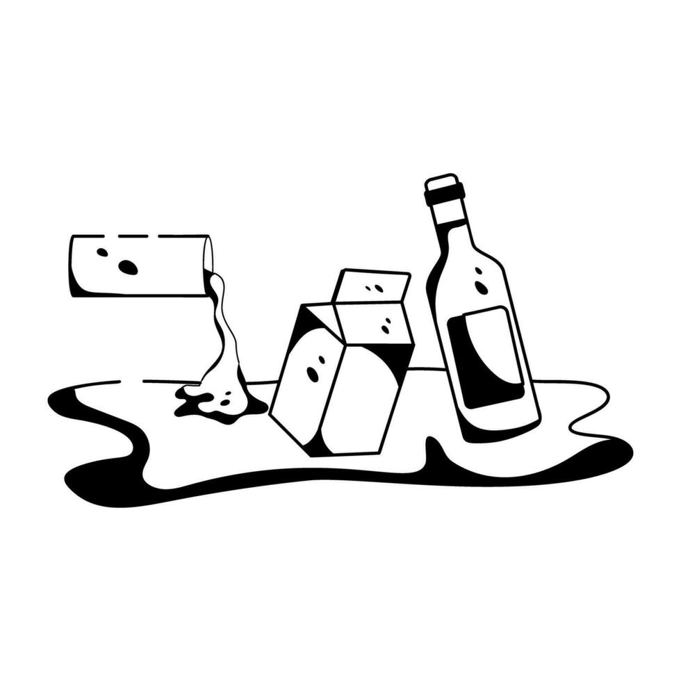 Trendy Water Pollution vector