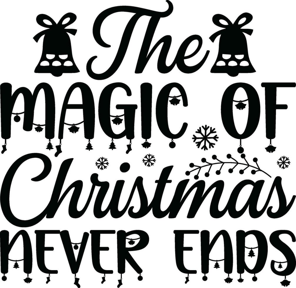 Christmas Lettering design for greeting banners, Mouse Pads, Prints, Cards and Posters, Mugs, Notebooks, Floor Pillows and T-shirt prints design. vector