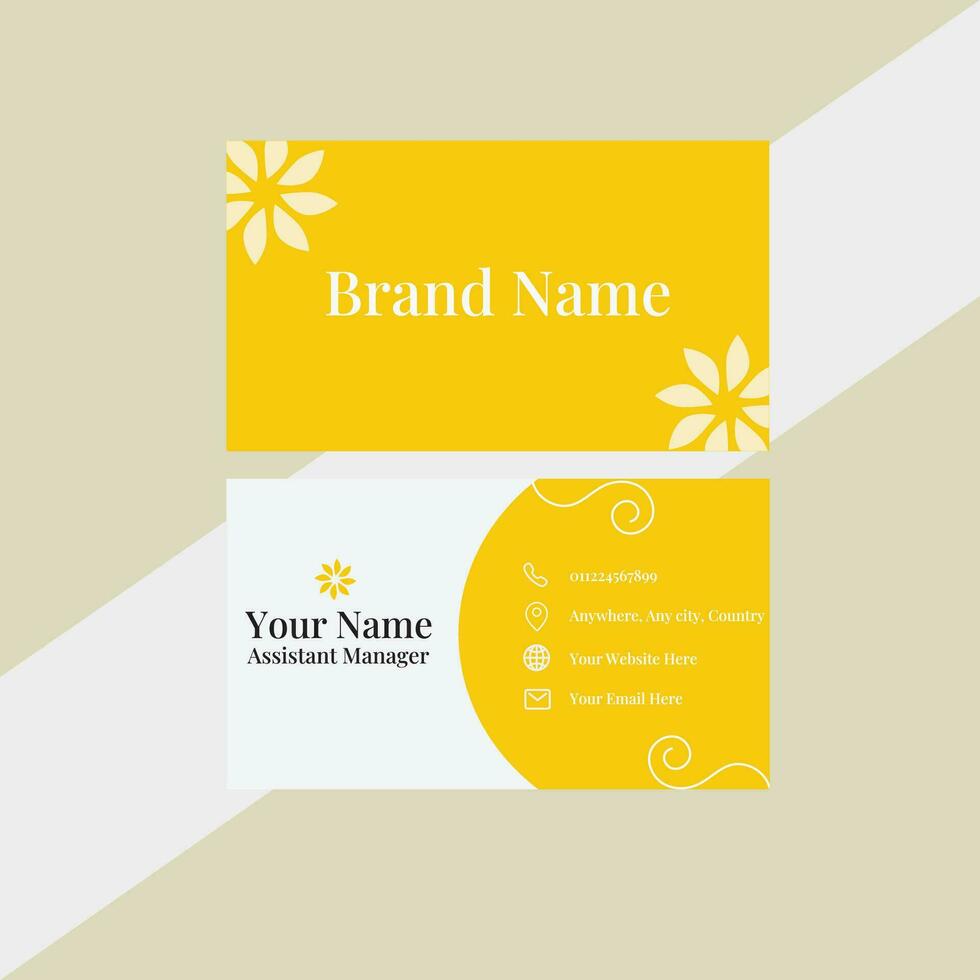 Flower Business Card vector